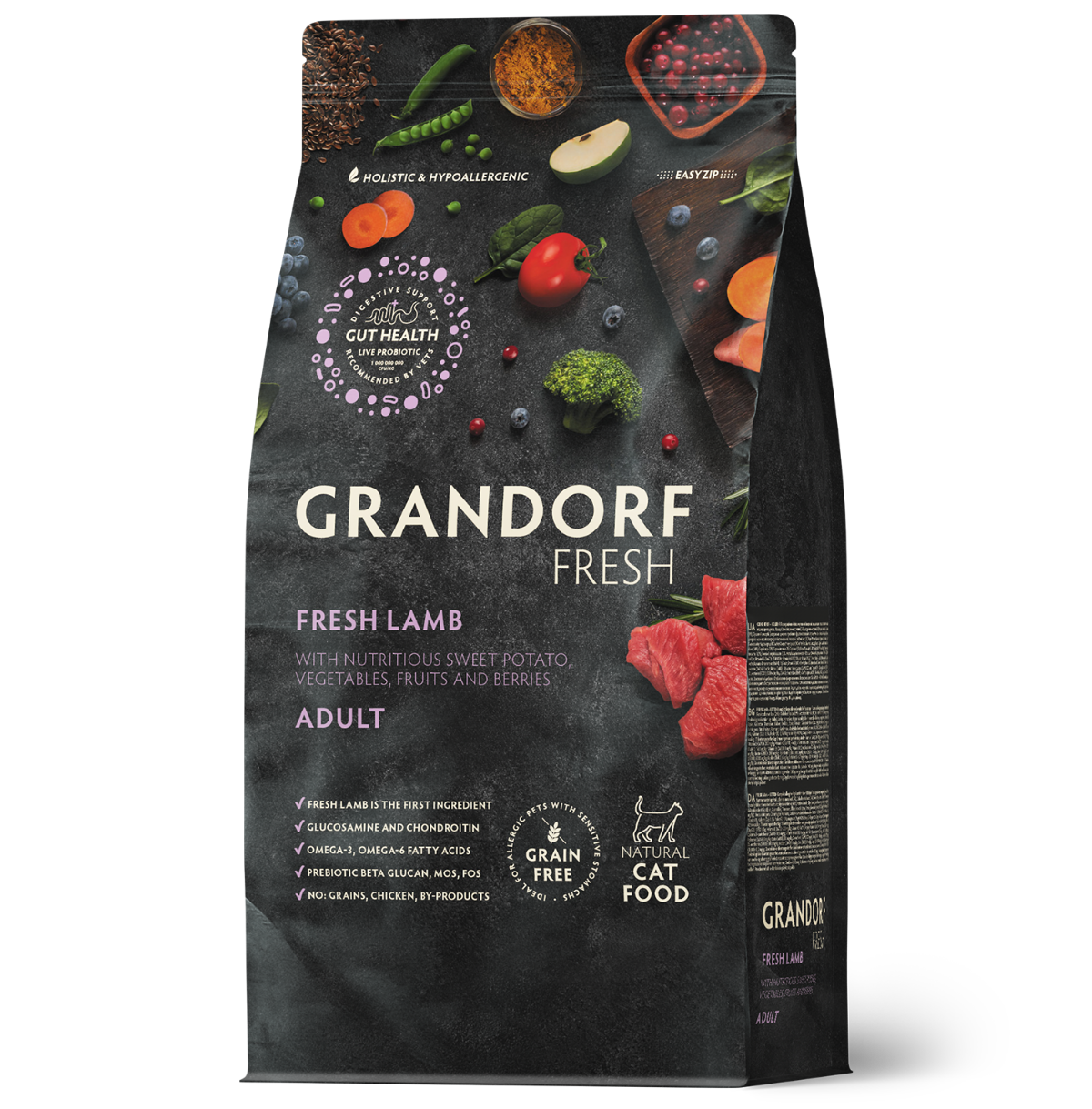 Grandorf Fresh Lamb Adult Świeża Jagnięcina dla Dorosłych Kotów <span class="dynamic-weight">0.4 kg</span> - obrazek 3