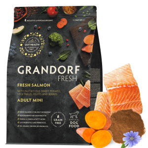Grandorf Fresh Salmon Adult Mini Świeży Łosoś dla Mini Ras <span class="dynamic-weight">1 kg</span>