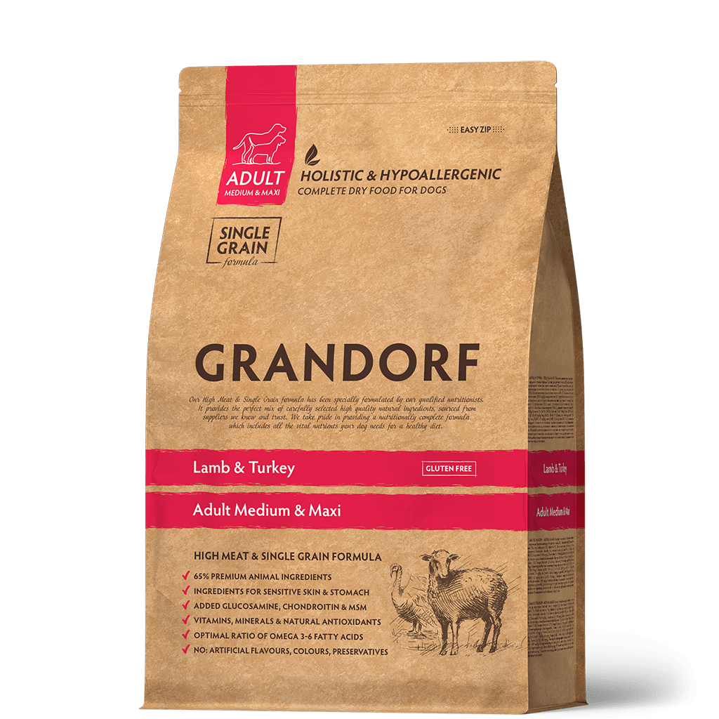 Grandorf Lamb&Turkey Adult Medium&Maxi - Średnie i Duże rasy <span class="dynamic-weight">1 kg</span> - obrazek 3