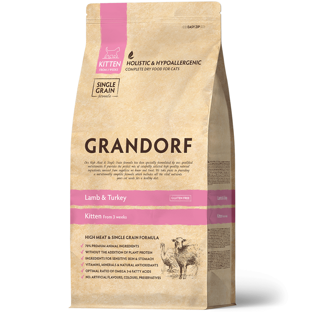 Grandorf Lamb & Turkey Kitten - Jagnięcina i Indyk Dla Kociąt <span class="dynamic-weight">0.4 kg</span> - obrazek 3
