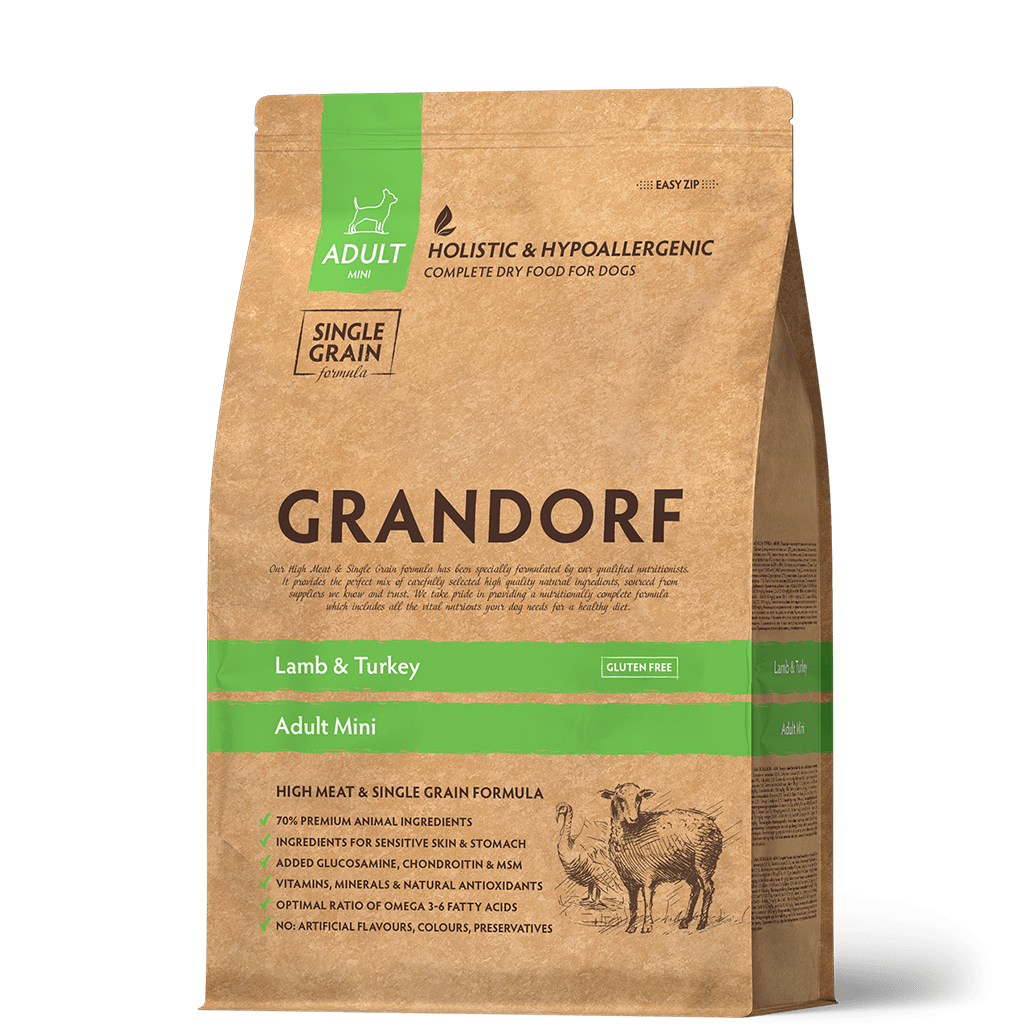 Grandorf Lamb&Turkey Adult Mini- Jagnięcina i Indyk dla małych ras - <span class="dynamic-weight">1 kg</span> - obrazek 3