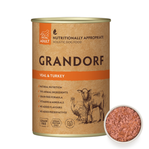 Grandorf Veal Turkey Bezzbożowa Mokra Karma dla Psów Cielęcina i Indyk 400g