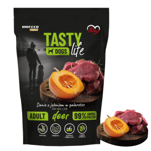 Biofeed Tasty Dogs Life Jeleń Karma Mokra w Galaretce dla Psa 500g