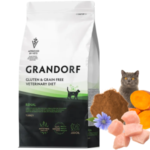 Grandorf Veterinary Diet Cat Renal Turkey Na Nerki <span class="dynamic-weight">2.4 kg</span>