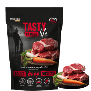 Biofeed Tasty Dogs Life Wołowina Danie w Galaretce Karma Mokra dla Psa 500g