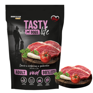 Biofeed Tasty Dogs Life Cielęcina Karma Mokra w Galaretce dla Psa 500g