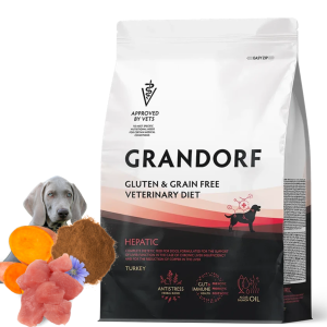 Grandorf Veterinary Diet Dog Hepatic Turkey Na Problemy z Wątrobą <span class="dynamic-weight">1 kg, 3 kg</span>